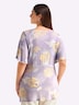 Halbarmshirt Shirt mit raffiniertem Knotendetail Kurzarm Ohne Kragen
