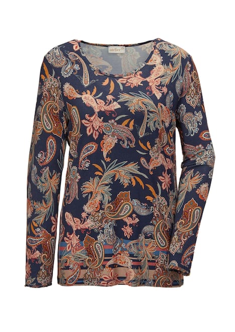 Gedessineerd shirt in krachtige kleuren