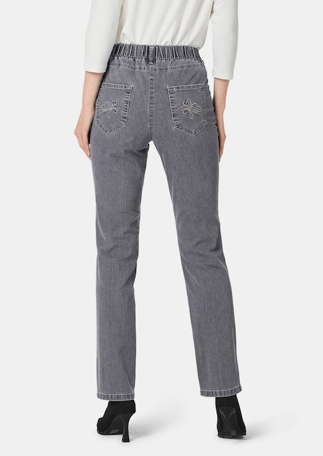 Edel geschmückte Jeansschlupfhose LOUISA