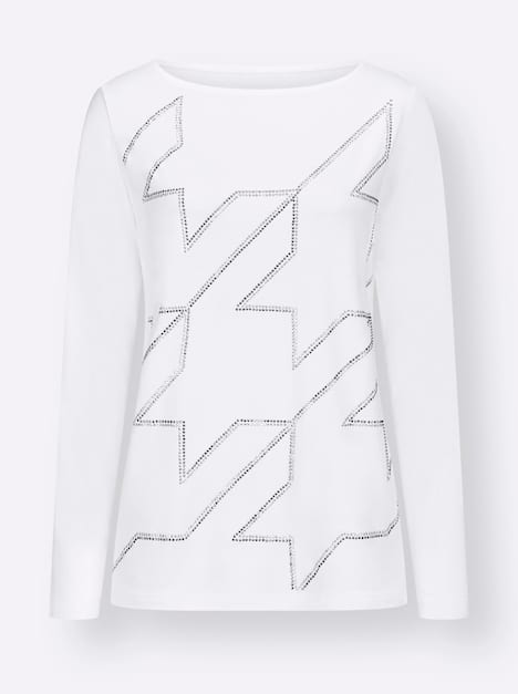 Shirt Langarm Uni Ohne Kragen