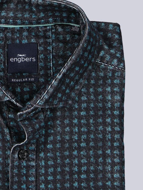 engbers Herren Hemd langarm , Petrolgruen