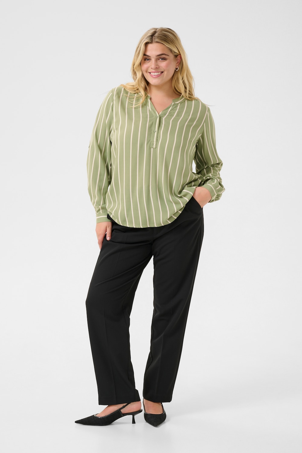 Langarm-Bluse Regular fit