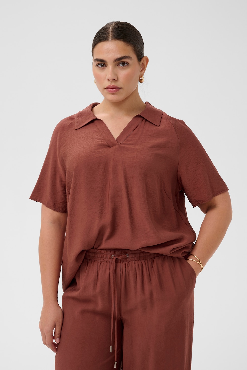 Kurzarm-Bluse Loose fit