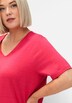 T-Shirt Kurzarm Uni Ohne Kragen