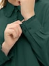 Bluse Langarm Uni Hemdkragen