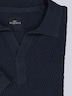 Herren Strick Polo-Shirt , Saphirblau