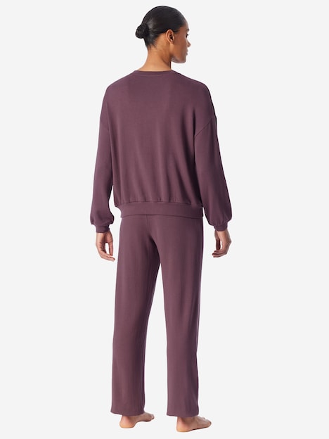 Schiesser Damen Loungeanzug Casual Feel kakaobraun