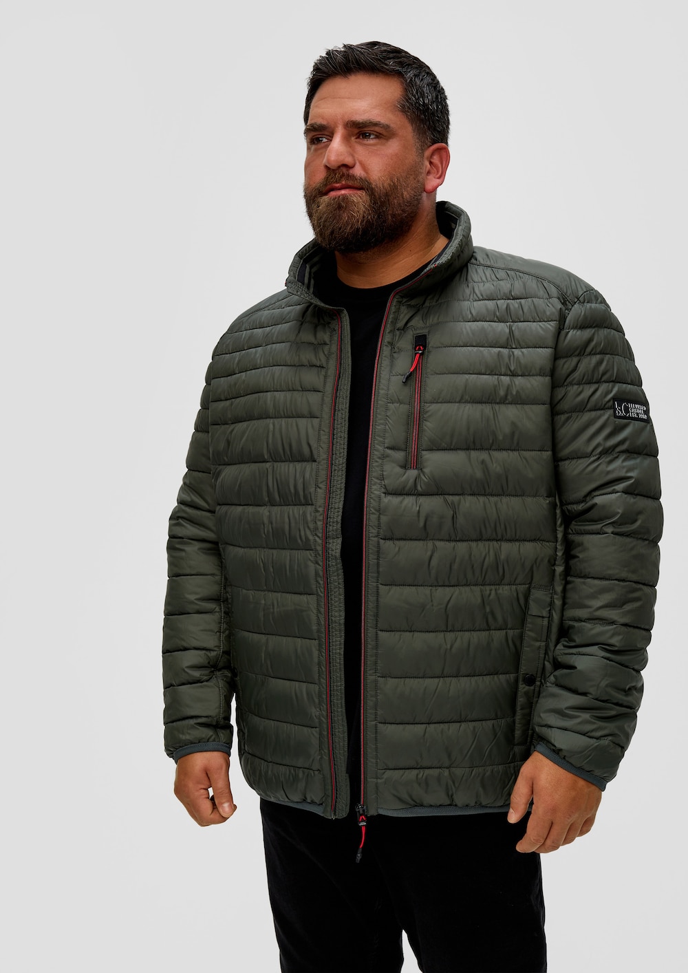 Gesteppte Outdoor-Jacke mit Stehkragen