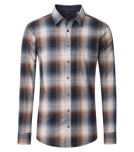 Flanellhemd kariert Casual Fit