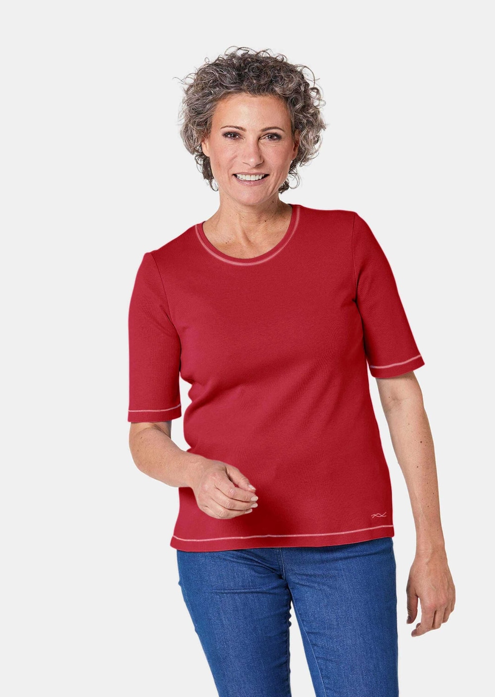 Basic T-Shirt aus reiner Baumwolle
