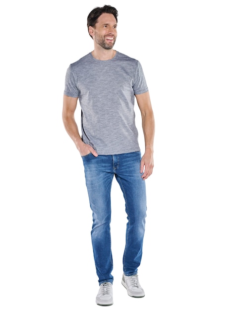 Herren T-Shirt mit spezieller Garnauswahl , Grau