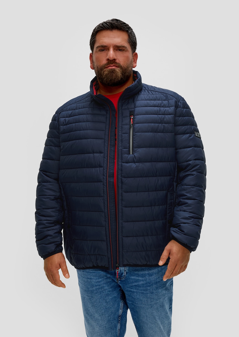 Gesteppte Outdoor-Jacke mit Stehkragen