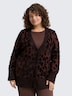 Loose Fit Cardigan mit Leo-Muster