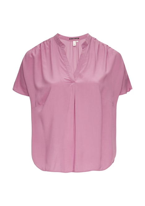 Loose-Fit-Bluse mit Stehkragen