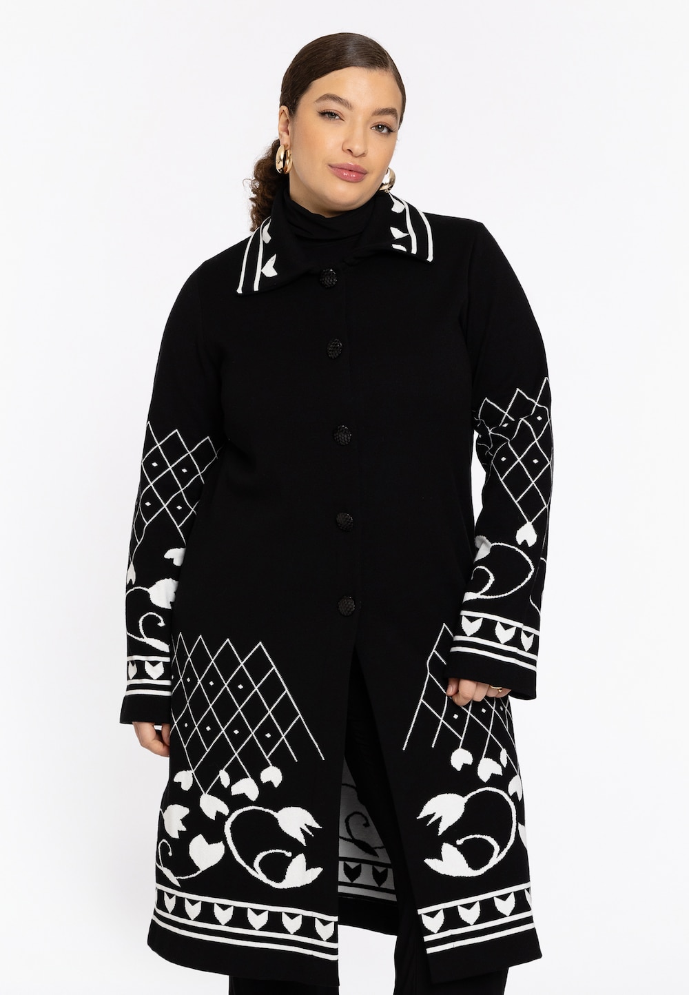 Strickjacke mit Druck