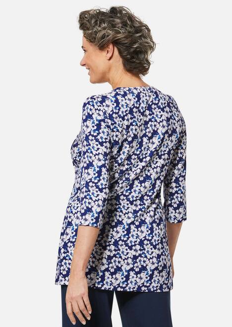 Figurschmeichelndes Drucktunika-Shirt