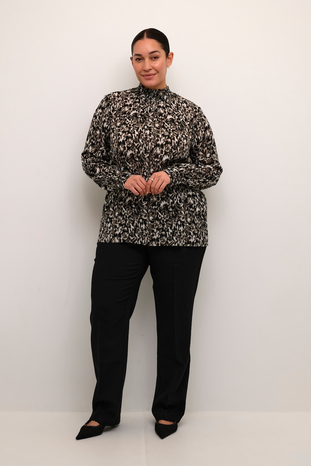 Langarm-Bluse Regular fit