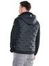 Herren Steppjacke mit Strickärmeln , Schwarz