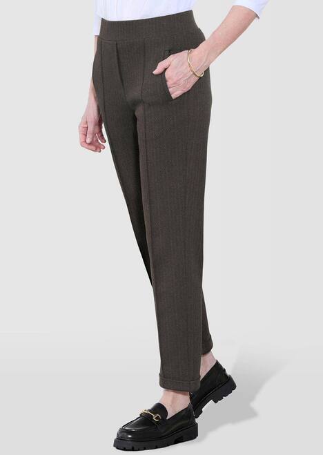 Broek CARLA met visgraatmotief