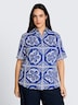 Loose Fit Bluse mit Leinenanteil