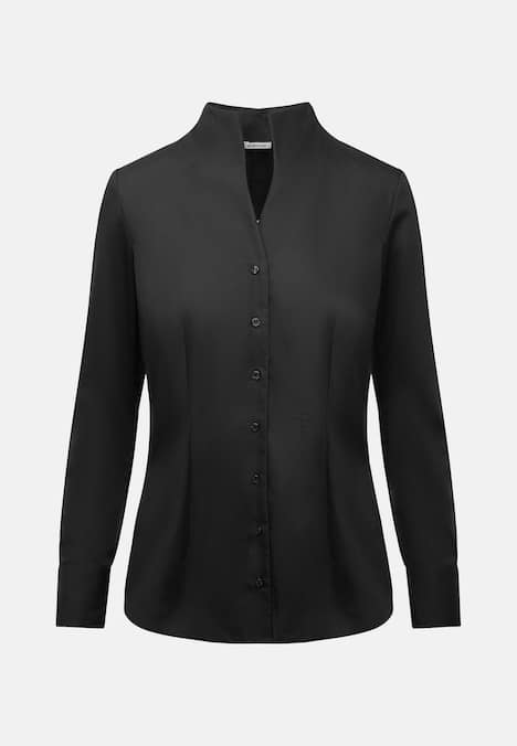 Damen Kelchkragenbluse - Uni