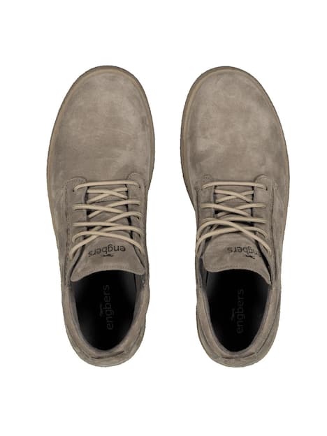 engbers Herren Sneaker aus Verlours-Leder , Braunbeige