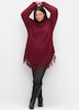 Strickpullover Langarm Querstrick Uni Rollkragen