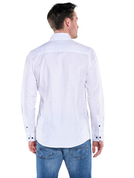 Herren Hemd uni , Reinweiss