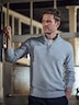 engbers Herren Pullover mit Stehkragen , Hellblau