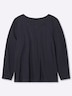 Langarm-Shirt Langarmshirt mit Zierperlen am Ausschnitt Langarm