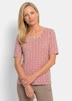 Jersey shirt met minimalistisch ruitpatroon