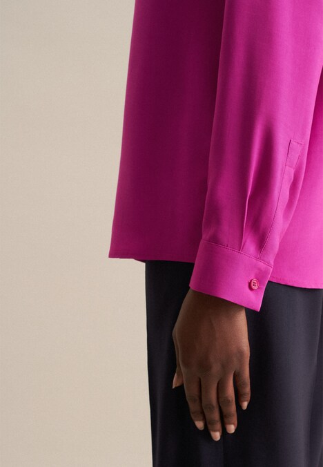 Damen Stehkragenbluse - Uni