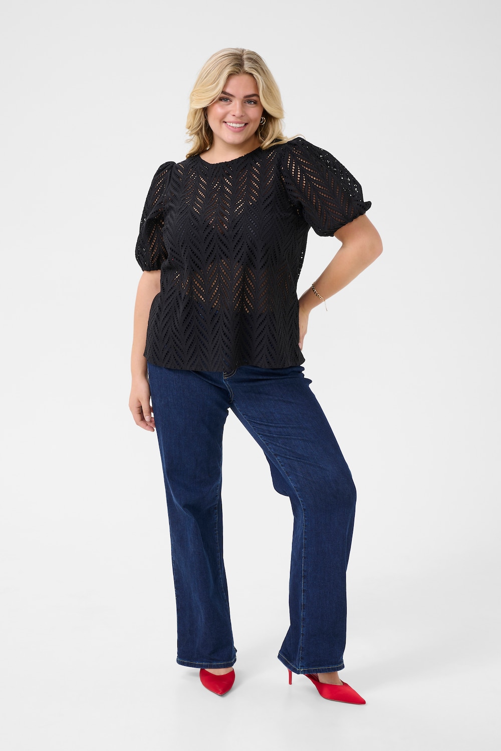 Kurzarm-Bluse Regular fit