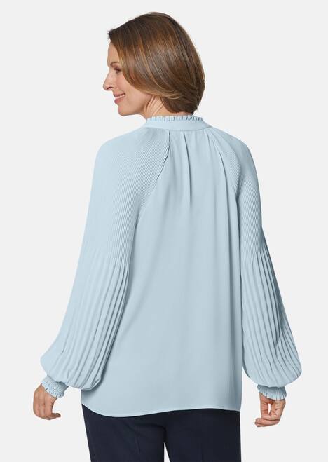 Bluse mit plissierten Ärmeln