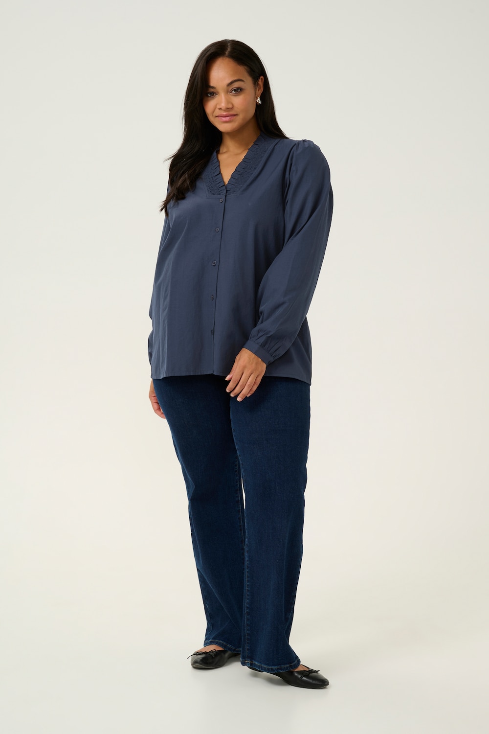Langarm-Bluse Regular fit