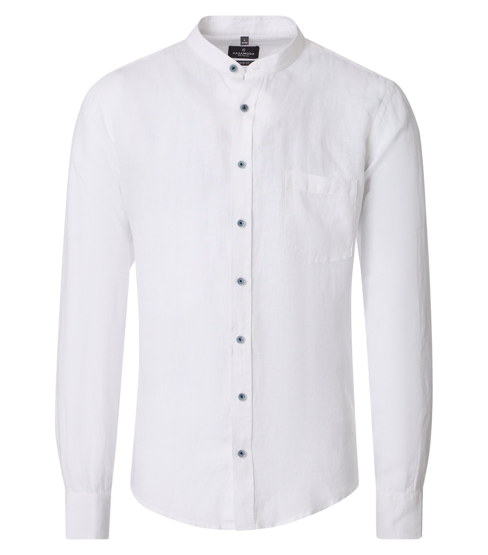 Leinenhemd uni Casual Fit