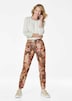 GOLDNER Corduroy broek LOUISA Fluwelen broek met all-over print