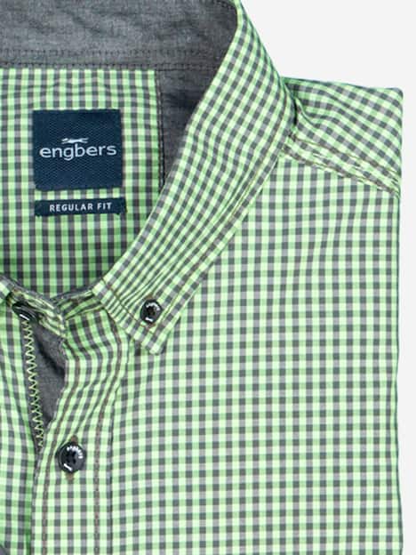engbers Herren Langarm-Hemd kariert , Hellgruen