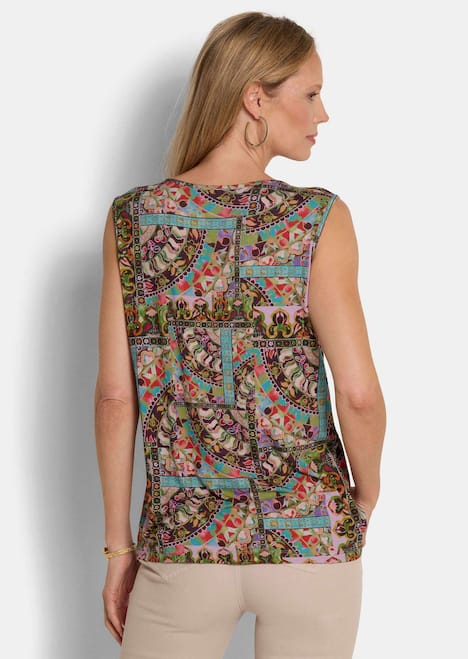 Viskoseshirt mit Muster-Mix