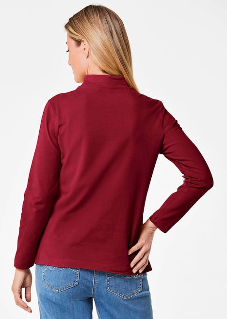 GOLDNER Shirt met opstaande kraag Shirt met opstaande kraag met lange mouwen