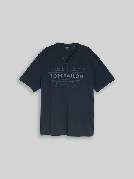 Henley T-Shirt im Used-Look