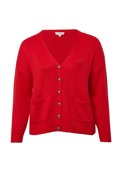 Cardigan aus Wollmix mit Metall-Knöpfen