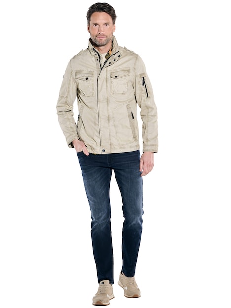 Herren Jacke mit Kontrastdetails , Beige