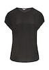 Fabricmix-Shirt im Loose Fit mit V-Ausschnitt