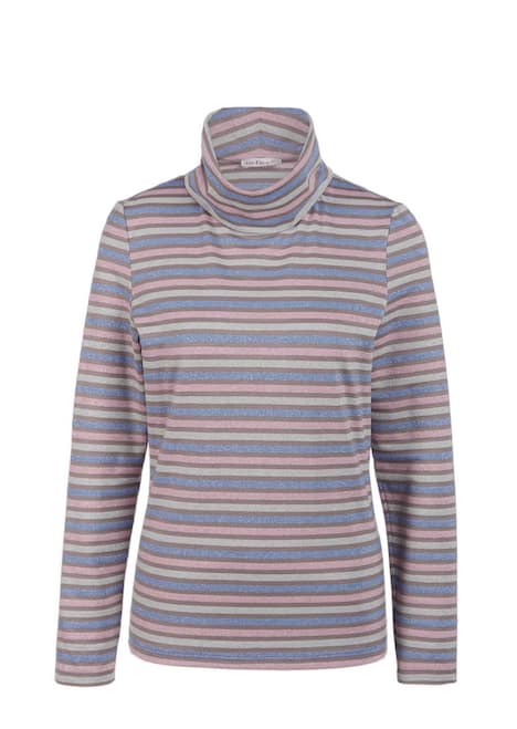 GOLDNER Gestreept shirt Huidvriendelijk gestreept shirt met col