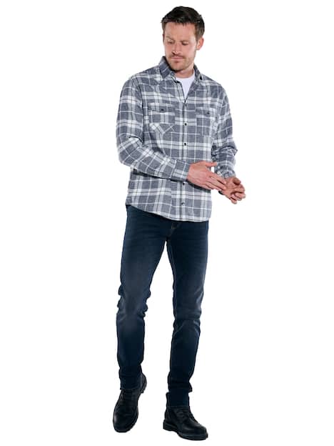 engbers Herren Overshirt kariert , Anthrazit