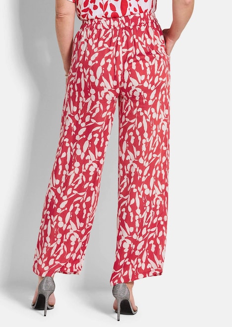 Druckhose mit floralem Muster