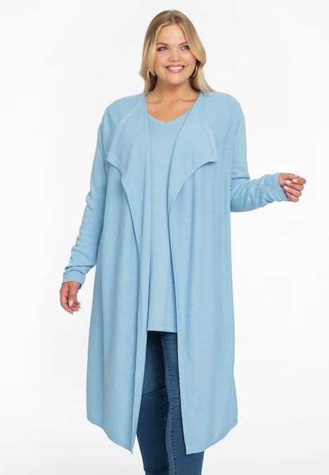 Strickjacke mit drapierter Front