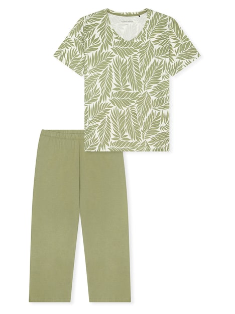 Schiesser Damen Pyjama Comfort Essentials linde