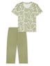 Schiesser Damen Pyjama Comfort Essentials linde